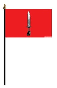 INFANTRY CORPS BRITISH PACK OF 12 SMALL HAND FLAGS flag 6"x4" with 10" pole - Picture 1 of 1