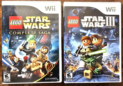NINTENDO Wii LEGO Star Wars 3 : The Clone Wars (2011) + The Complete Saga (2007) - Image 1 of 4