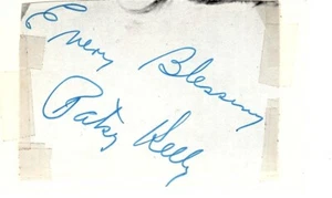 Tarjeta autografiada K-PATSY KELLY con certificado de autenticidad- - Imagen 1 de 1