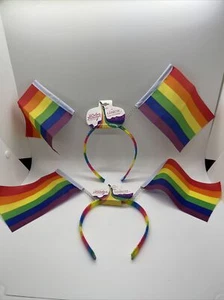 Rainbow Flag ~ Adult Gay Pride Headband - Picture 1 of 2