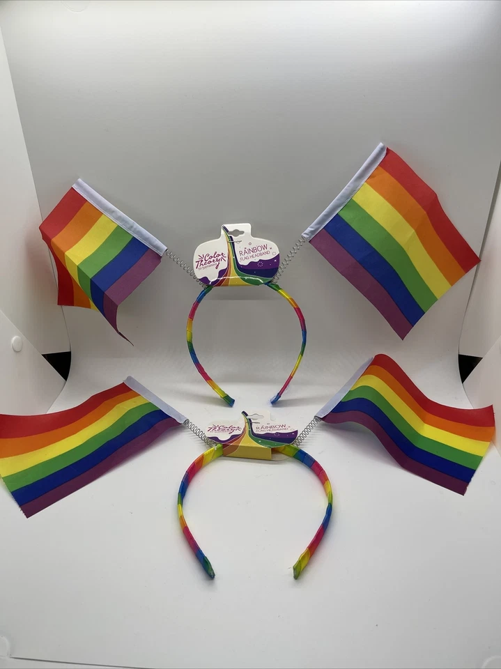 Rainbow Flag ~ Adult Gay Pride Headband - Image 1 of 2