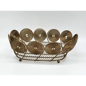 Brass Wire Coil Basket, MCM Vintage - Picture 1 of 2