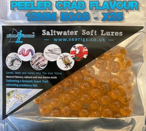 Peeler Crab Natural Flavoured Soft Bait Stops / Beads x25 / 50 Sea Fishing Lure - Picture 1 of 15