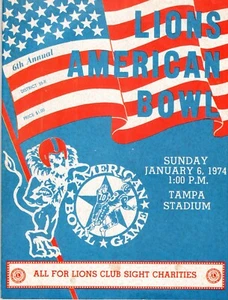 1974 AMERICAN BOWL NCAA FOOTBALL ALL STARS Original Game Day Program in Tampa FL - Picture 1 of 6