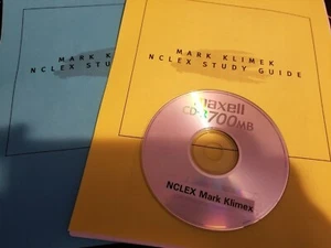 NCLEX Review Notes shared Mark Klimek Blue & Yellow Book & 1-12 lecture CD - Picture 1 of 1