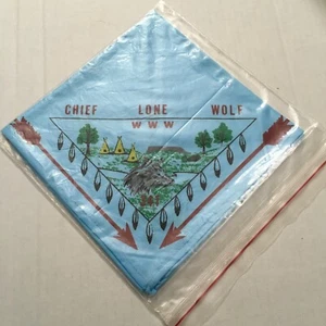 PAÑUELO DE COLECCIÓN CHIEF LONE WOLF LODGE 341 SERIGRAFÍA - Imagen 1 de 1
