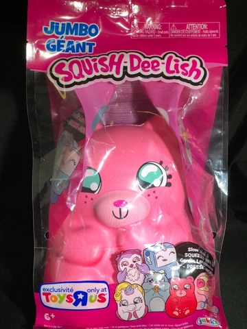 JUMBO SQUISH - DEE - LISH SLOW RISE PINK BEAR TOYS R US EXCLUSIVE BRAND NEW Cover