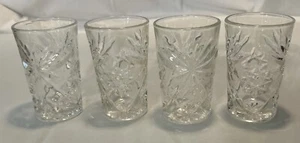 4 Anchor Hocking Early American Prescut Oatmeal 6oz Juice Glasses Excellent - Picture 1 of 5