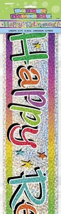 Retirement Banner Party Decoration Retiring Party Bunting Garland Shiny Foil - Picture 1 of 3
