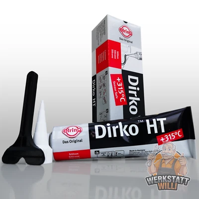 DIRKO HT DICHTMASSE SCHWARZ 70ml ELRING SILIKON MOTOR ÖLWANNE GETRIEBE - Bild 1 von 4
