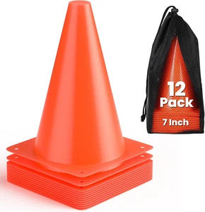 GHB Fußballkegel 7" 9" 12er 24er Pack Disc Fußball Sportkegel Trainingsfeldmarke - Bild 1 von 12
