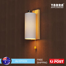 E27 NW Wall Light Indoor Naturally/wood Body 240v Lobby Living Room Lamp White