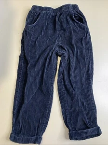 Vintage Boys Fast Moves Pants | Navy Blue Corduroy | Sz 4 | Cuffed Hems - Picture 1 of 5