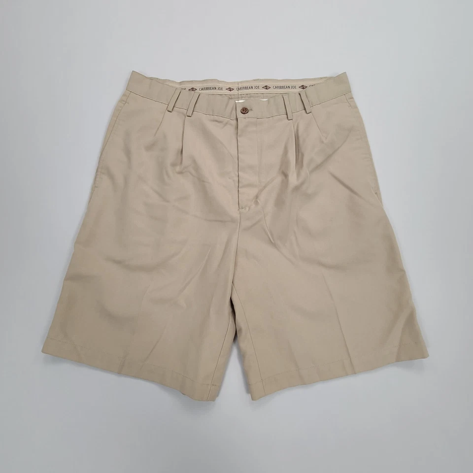 Caribbean Joe Shorts Mens 34 Beige Khaki Casual Outdoors Comfort Mens - Image 1 of 4