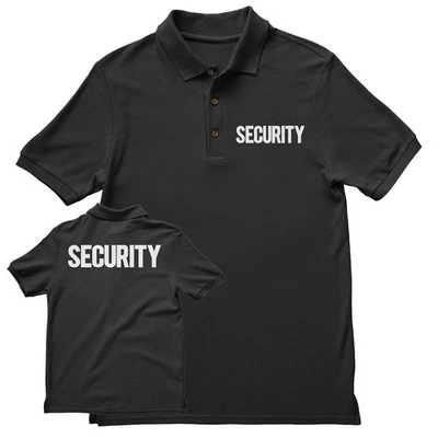 Camisa polo de seguridad para hombre con estampado delantero trasero Camiseta personal Evento Uniforme NYC Factory Foto 1 de 3