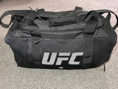 Authentic Reebok UFC Duffel Bag Black Large Duffle Bag Zips Pockets Storage - Image 1 of 4