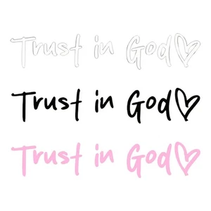 Trust in God - Car Rearview Mirror Sticker Inspirational Window Vinyl Decal - Picture 1 of 19