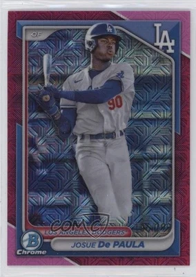 2024 Bowman Chrome Prospects Mega Box Pink Mojo Refractor /199 Josue De Paula - Image 1 of 2