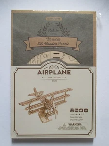 AIRPLANE Classical 3D Wooden Puzzle New Sealed and Unopened. - Picture 1 of 3