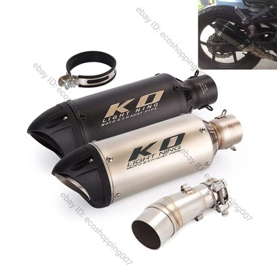 Silenciador tubo de escape de enlace medio sin DB Killer para Kawasaki Ninja 300 EX300 2013-18 Foto 1 de 4
