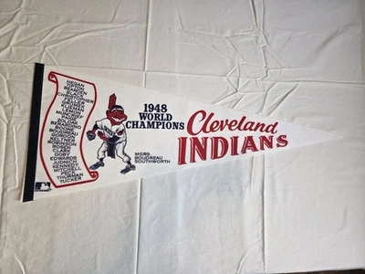 Rare Cleveland Indians 1948 World Champions Flag - Image 1 of 4