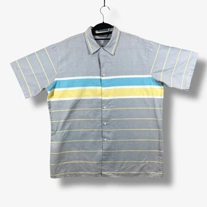 Vintage Profiles by Van Heusen Striped Button Up Shirt Mens L Retro Preppy - Picture 1 of 5