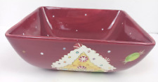 Laurie Gates Holiday Treats Square Gingerbread 9 1/2" Square Serving Dish Bowl