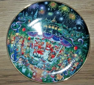 Franklin Mint Bill Bell Schnurren-Kussion Sektion Band Kätzchen Katze Sammelteller 8" - Bild 1 von 4