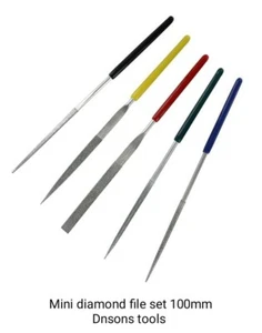 5tlg Diamant Nadelfeilen Set Hobby Basteln Modell Schmuck Mini Feilen Formen 100mm - Bild 1 von 4