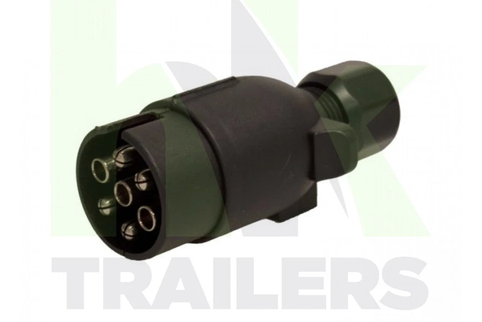 7 Pin Trailer Plug, Black, 12V 12N, Male, Trailer, Caravan, Ifor, Maypole - Image 1 of 1