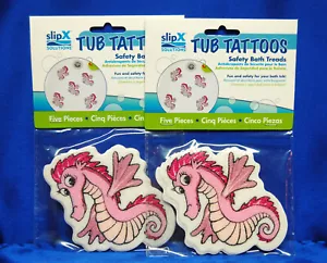 Adhesivo para bañera de hidromasaje rosa caballo de mar tatuajes bandas de rodadura de seguridad - Imagen 1 de 4