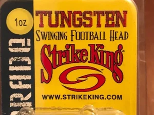STRIKE KING Tungsten Swinging Football Head 1 oz Black / Green 2 packs Free Ship - Picture 1 of 4