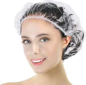 Disposable Shower Cap, 100Pcs Individually Wrapped Larger and Thicker Waterproof - Picture 1 of 12