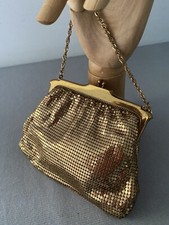 Vintage 1970s 1980’s American Gold Mesh Purse By Whiting And Davies USA