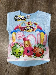 Girls sz 6 shopkins high low shirt lippy lip strawberry kiss nwt Xs 5 ? - Picture 1 of 6
