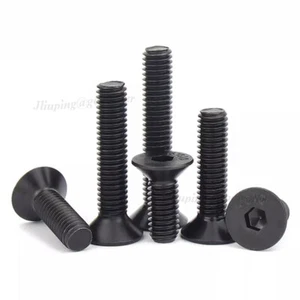 M4 M5 M6 M8 Flat Head Socket Cap Screws 10.9 Steel Countersunk Hex Allen Bolts - Imagen 1 de 7