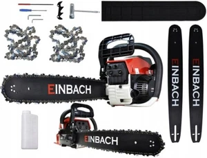 Benzin Kettensäge Motorsäge 5,7PS Motorkettensäge 58ccm 2xKetten 2xSchwerte SET - Bild 1 von 7