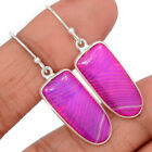 Treated Pink Botswana Agate 925 Sterling Silver Earrings Jewelry CE28299