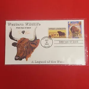 First Day of Issue Stamp Cache Envelope and Enclosure Western Wildlife A Legend - Picture 1 of 7