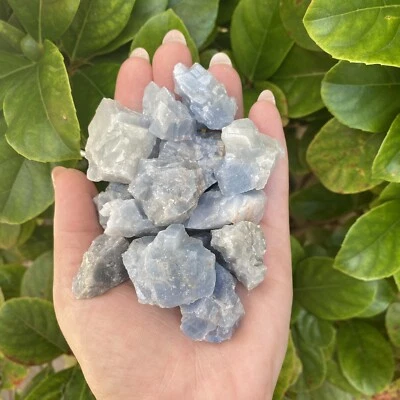 "BLUE CALCITE CRYSTALS" - Natural & Genuine Rough - 250 Grams Bulk Lot - image 1 of 4