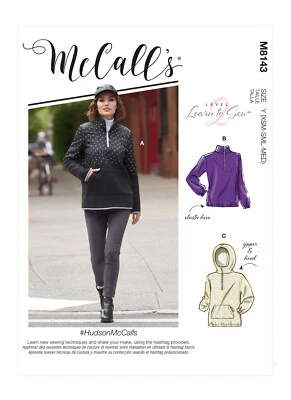 McCall's Sewing Pattern M8143 Misses Tops Pullover Fleece Sizes LG-XXL FF UNCUT - Image 1 of 4