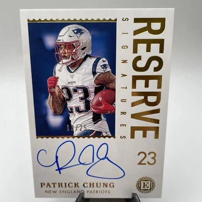 PATRICK CHUNG /25 Auto - ON CARD AUTO - 2020 PANINI ENCASED SSP Ducks Patriots - Image 1 of 4