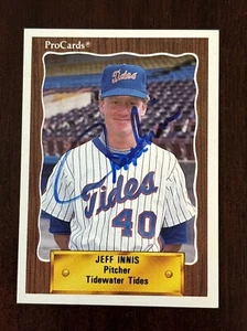 1990 ProCards Minor League Jeff Innis #539 Tidewater Tides AUTO Autograph Signed - Picture 1 of 2