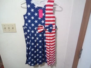New Sunny Fashion Patriotic Flag Girl's Dress Size 12 - Picture 1 of 2