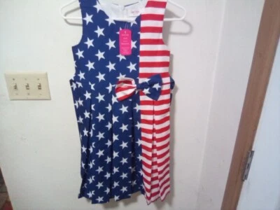 New Sunny Fashion Patriotic Flag Girl's Dress Size 12 - Image 1 of 2