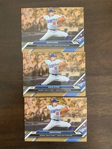 (3) 2024 Topps Now MLB # ODB12 Gavin Stone Los Angeles Dodgers GOLD BONUS 71524 - Picture 1 of 2