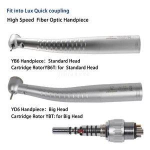 Dental High Speed Handpiece Turbine Fiber Optic LED for KaV 6Hole 6Pin Coupling - Picture 1 of 50