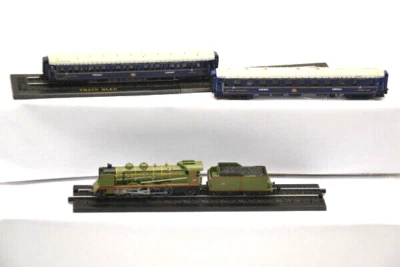 Atlas Minitrains Dampflok und Orientexpress Wagen Standmodell ohne Motor -Set W6 - Bild 1 von 4