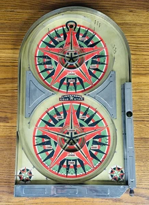 LINDSTROM'S GOLD STAR 1933 VTG PINBALL TABLETOP GAME Child's Toy Marble Shooting - Picture 1 of 9