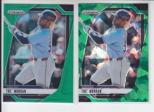 2 - 2025 Prizm TRE' MORGAN Green Cracked Ice + Green Rays #45 - Picture 1 of 2